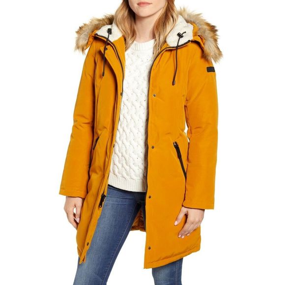Sam Edelman Jackets & Blazers - Sam Edelman Faux Fur Trim Hooded Down Jacket $260